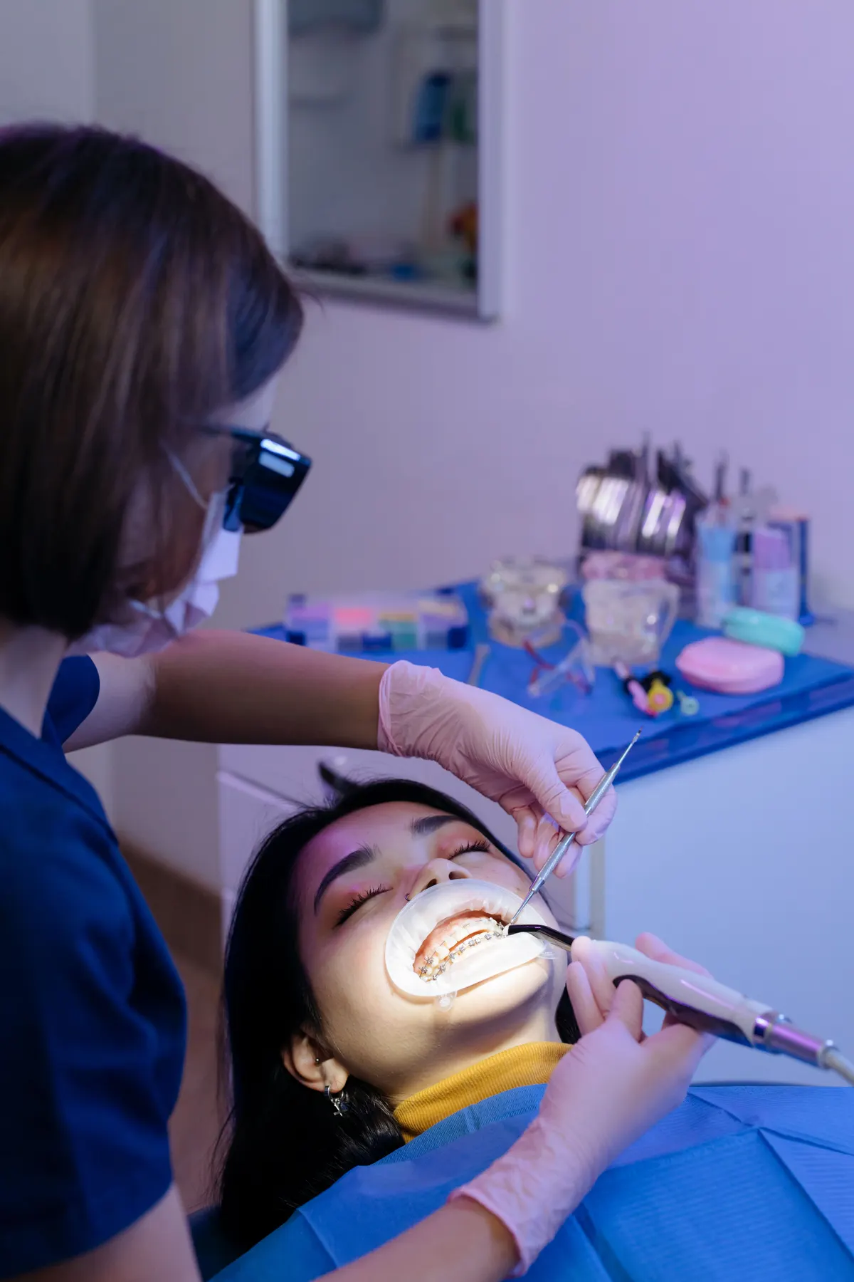 Orthodontic treatment in the clinic — illustrative image